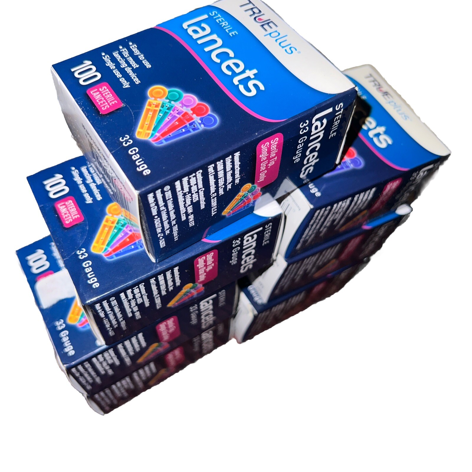 TRUEplus Sterile Lancets 33 Gauge 100 Count - 7 Boxes