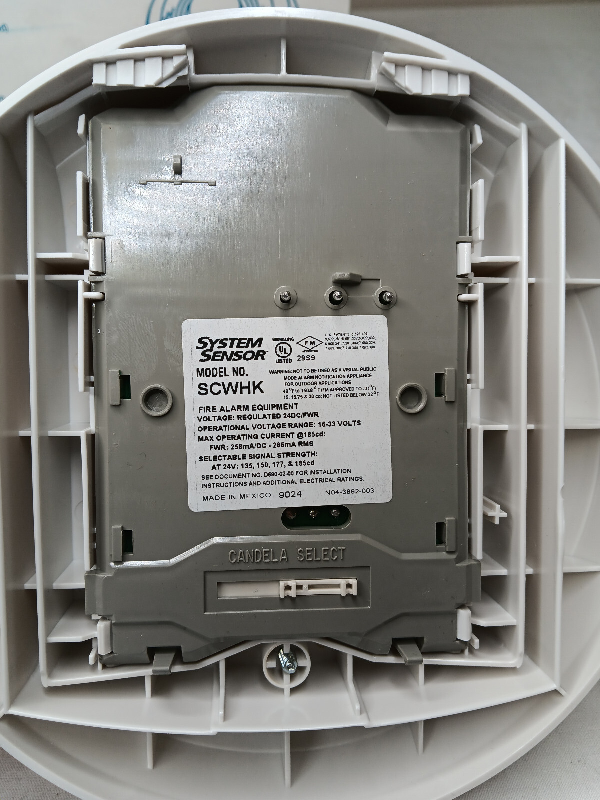 System Sensor SCWHK