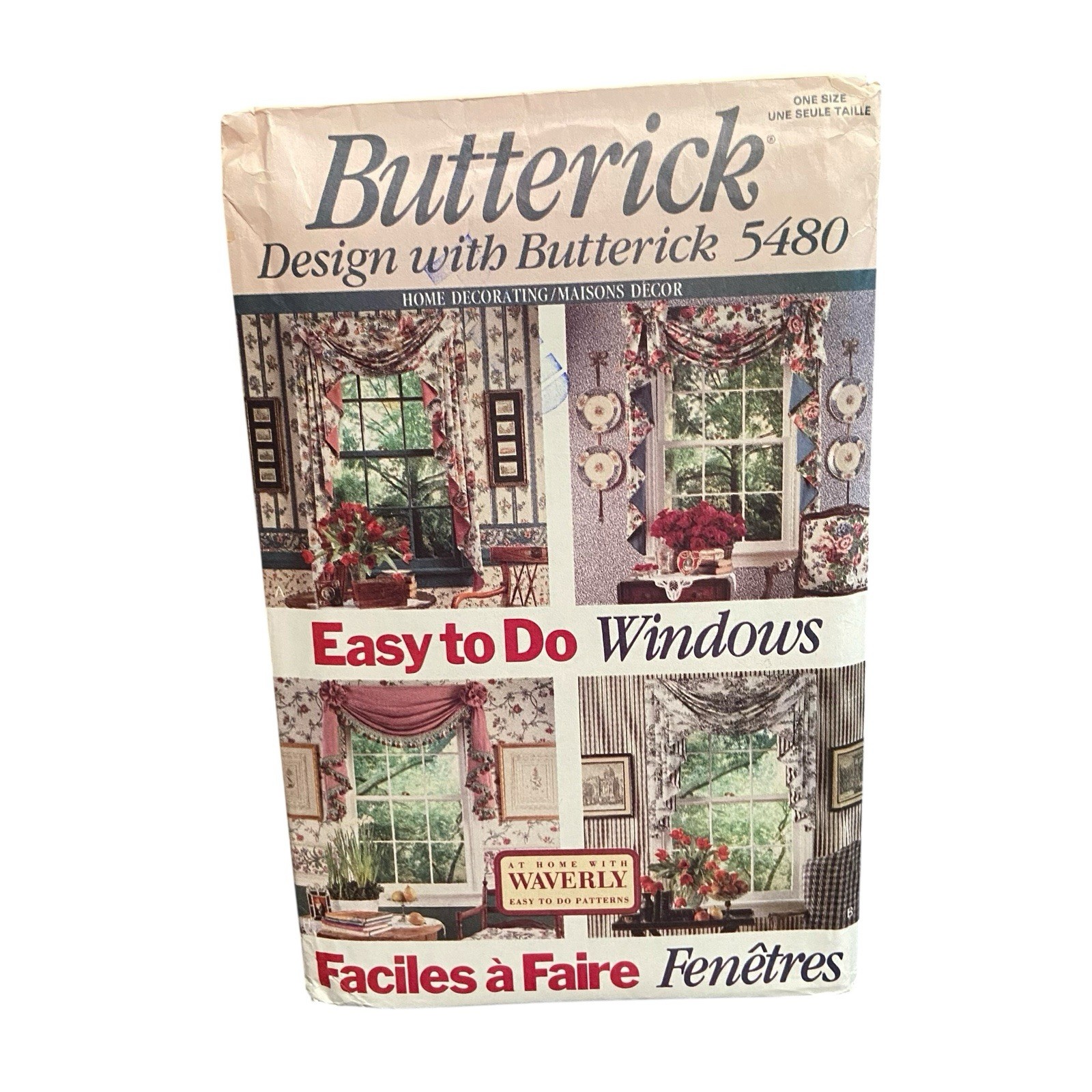 Butterick 5480 Window Curtains Swags & Jabots Pattern