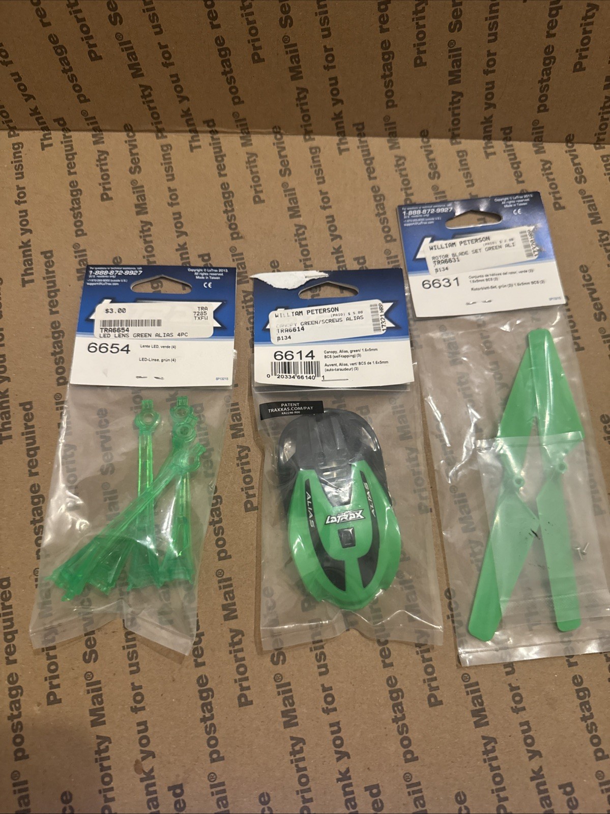 Traxxas LaTrax Alias Canopy TRA6614 & Led Lens TRA6654 & TRA6631 Rotor Blade Set