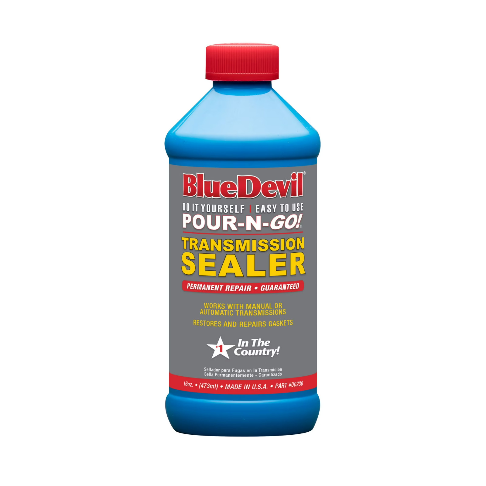 BlueDevil: Pour-N-Go Transmission Stop Leak Sealer Permanent Repair 16oz - 00236