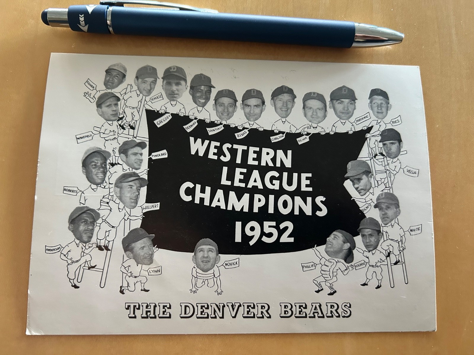 Jewish Andy Cohen RARE card Coached the 1952 Denver Bears PC Champ yr  VERY RARE