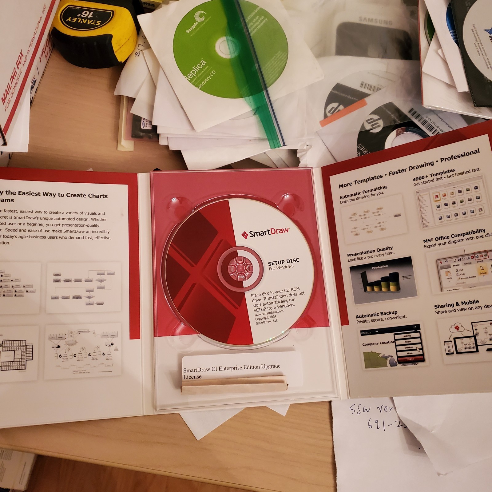 SmartDraw 2014 Software CI Enterprise Edition Upgrade Windows 7 Vista XP