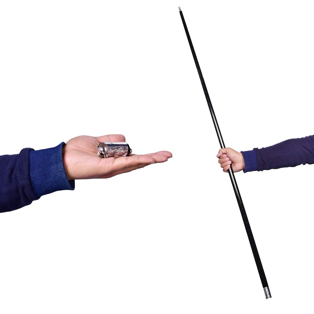 SUMAG Magic Pocket Staff Metal Appearing Cane with Medium, 59"/150cm Black