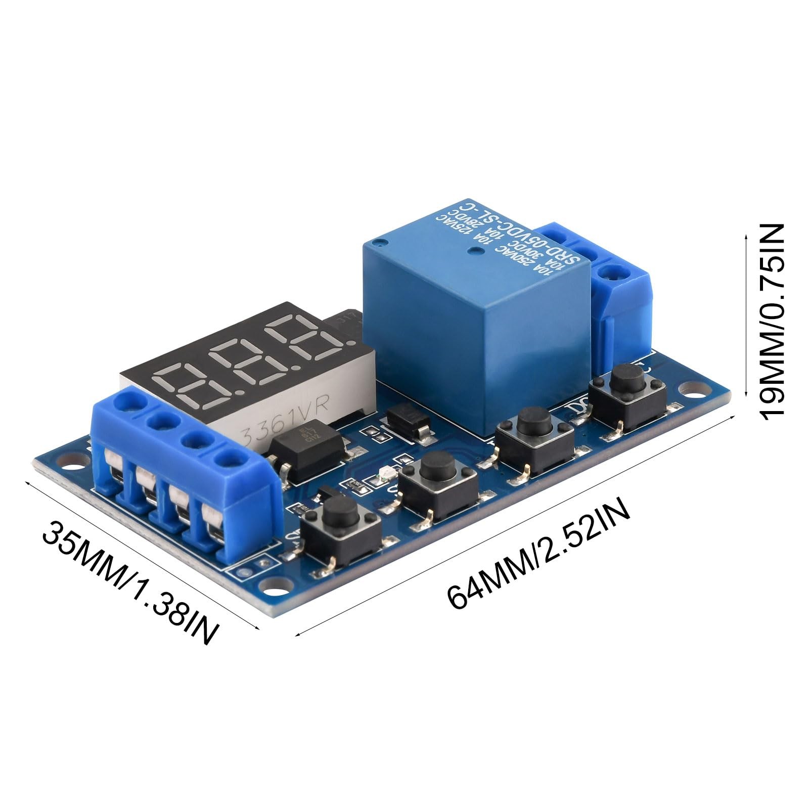 FORIOT 2pcs 5V Micro USB Timer Relay DC 6-30V Programmable Cycle Delay Usb