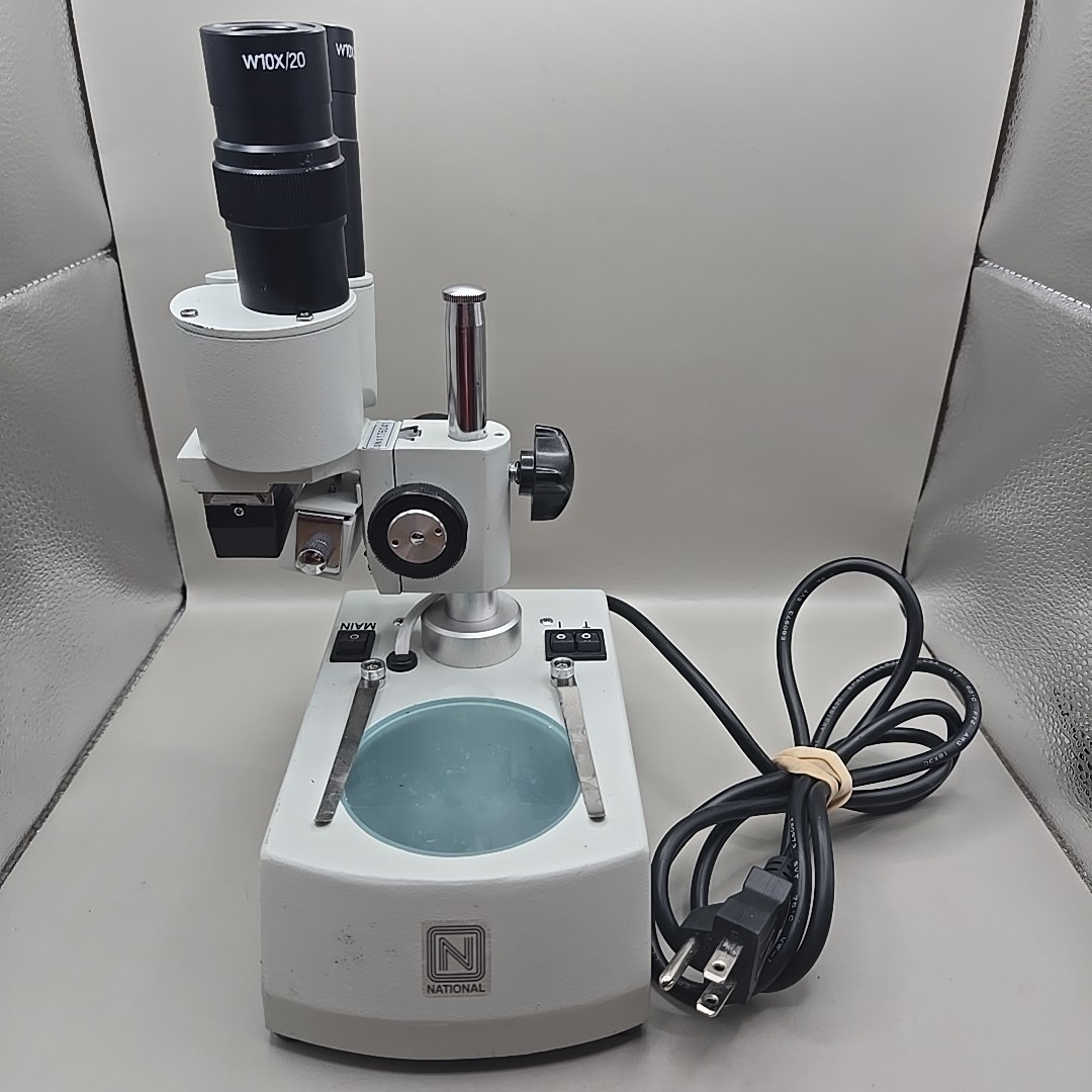 National Stereo Microscope Model 400TBL W10X/20- 3 Lighting Options *WORKS