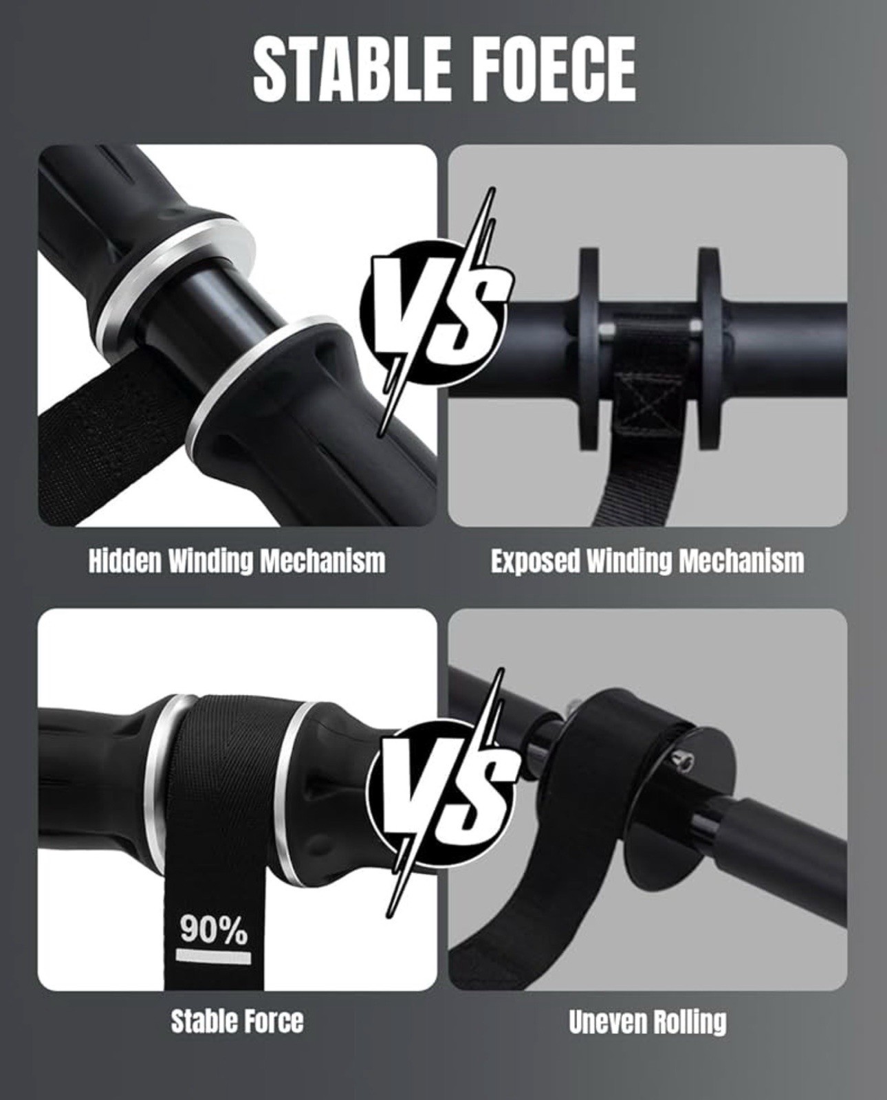 MARCHMARS®️ Wrist Roller Forearm Trainer & Strengthener ~ Grip Strength
