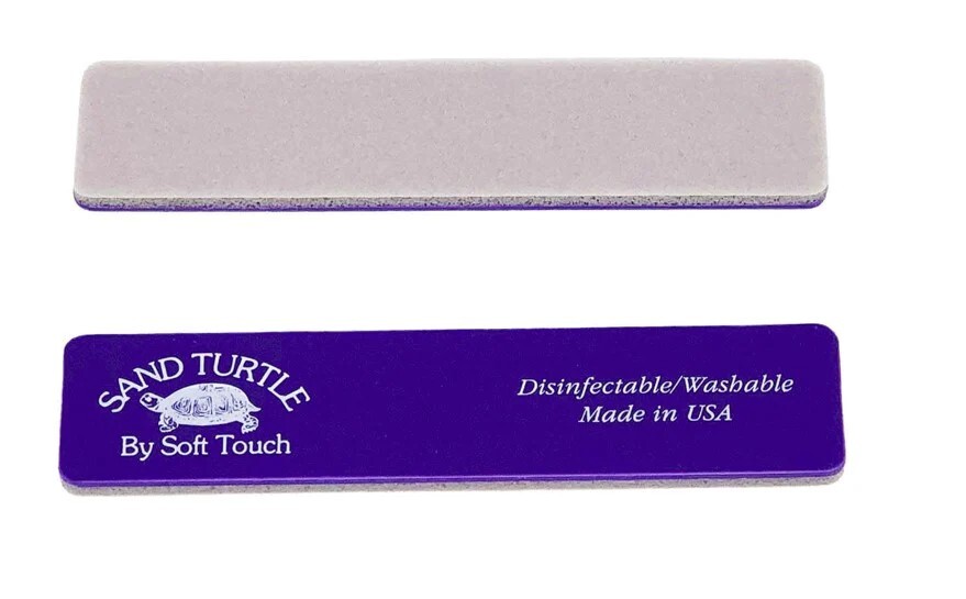 Soft Touch Purple 1/4" X 1 1/8" Sand Turtle Sponge Files Grit 220 x 4 Pcs