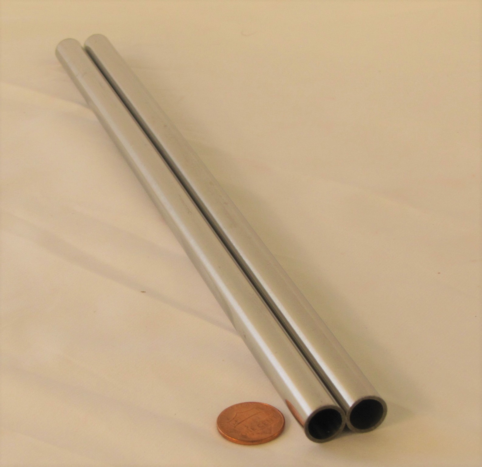 Pack of 2 304 stainless steel tube tubing length 12" out diameter 10 mm New