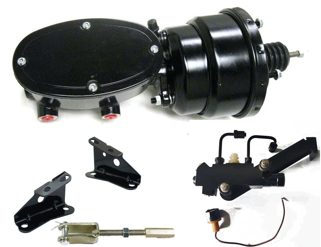 1970-80 F-Body Camaro 8" Dual Brake Booster Master Cylinder &Disc Disc Valve Kit