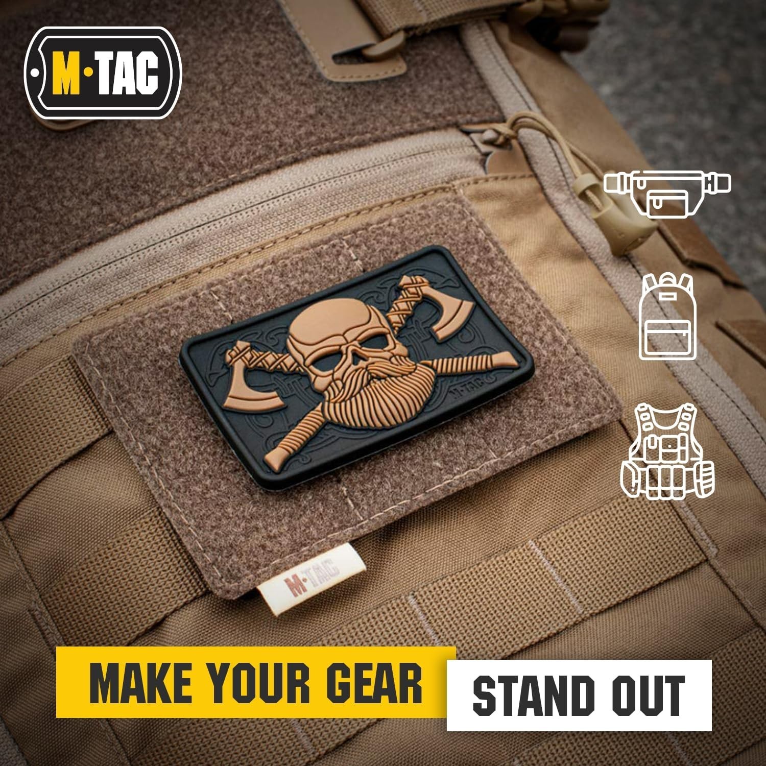 Loop Tactical Morale Patches Board Molle Attachment 4.5 x 3.5 Coyote