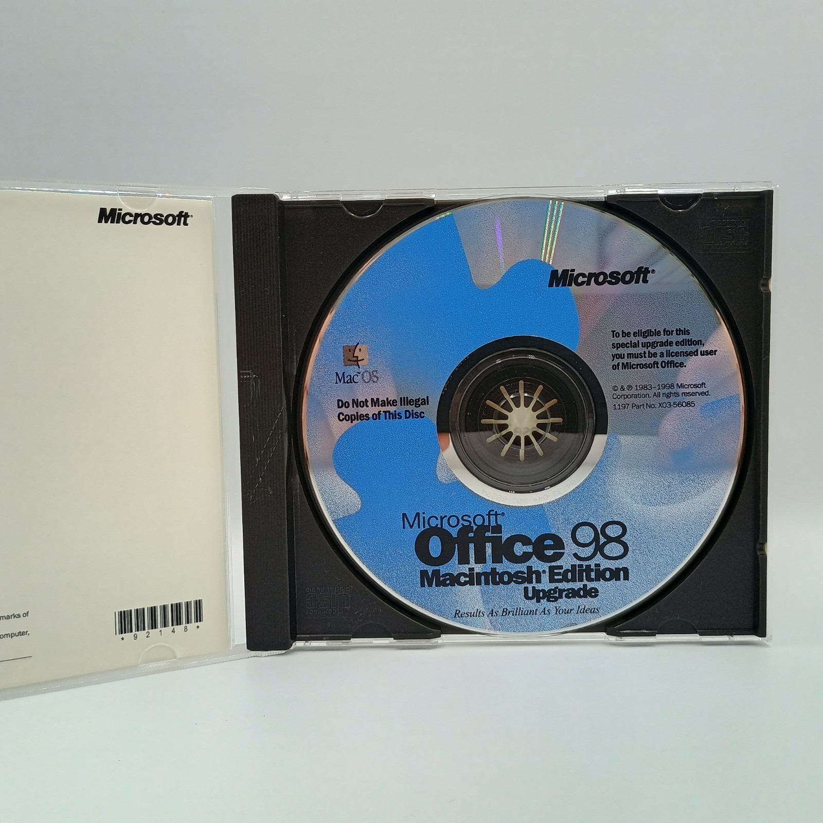 Microsoft Office 98 Macintosh Edition CD-ROM with CD Key Vintage Mac Software