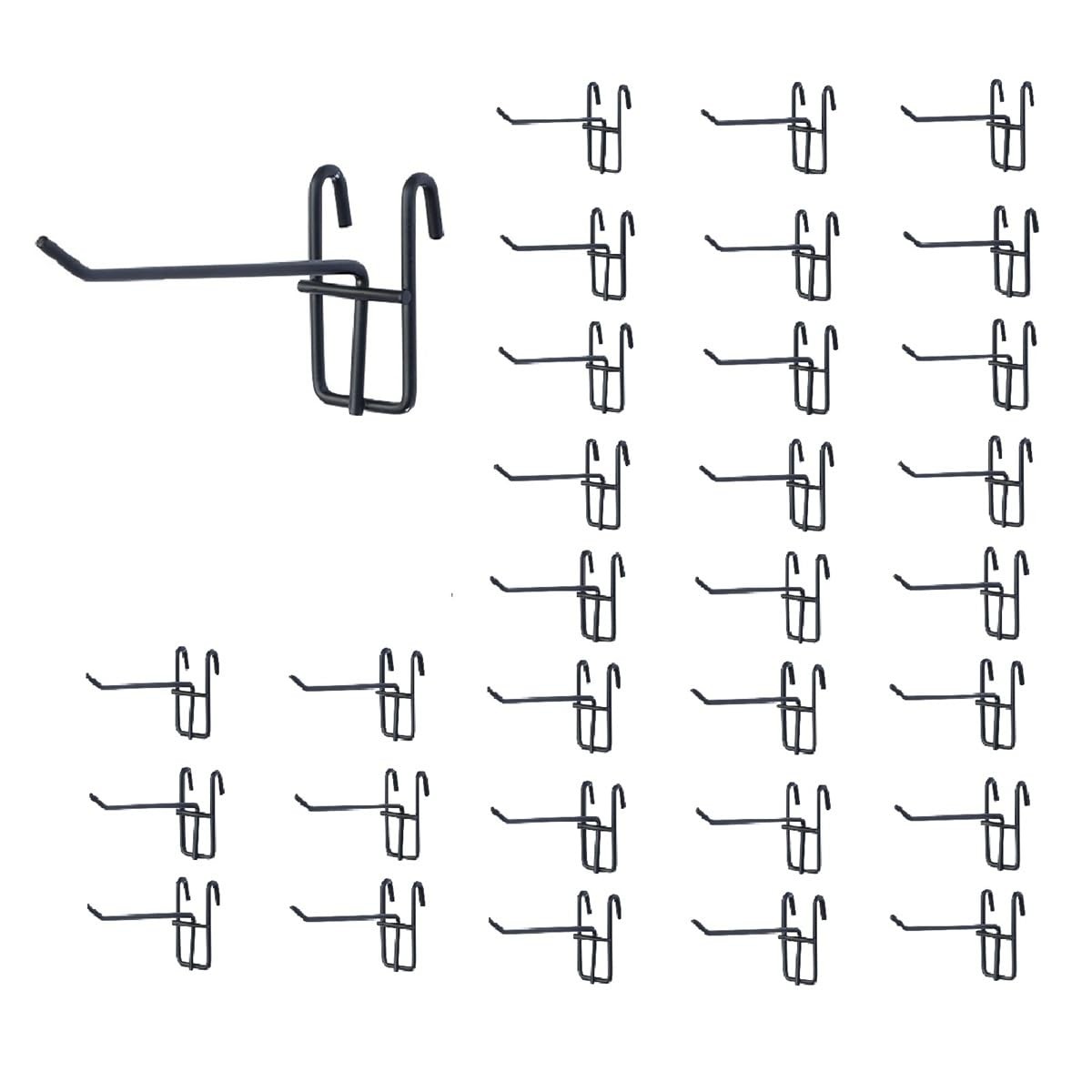 30 Packs 6" Metal Grid Wall Hooks, Standard Gridwall Panel Hooks are for Grid...