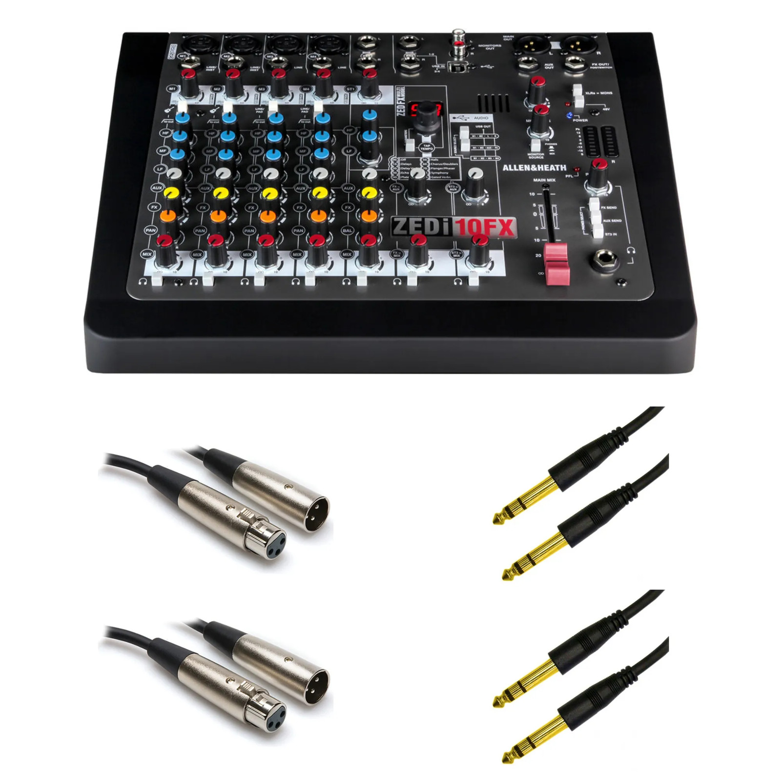 Allen and Heath ZEDi10FX Mixer and USB Audio Interface with Effects with 2 XLR