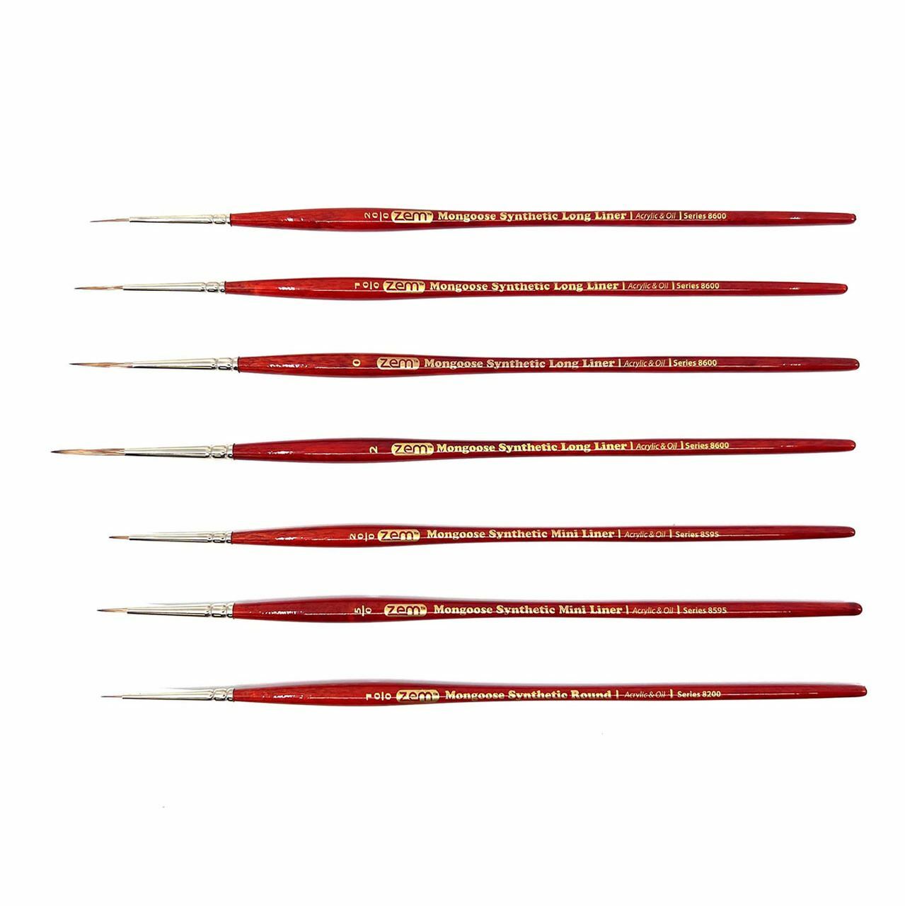 AS-218 Mongoose Synthetic Liners Brush Set 7 pcs