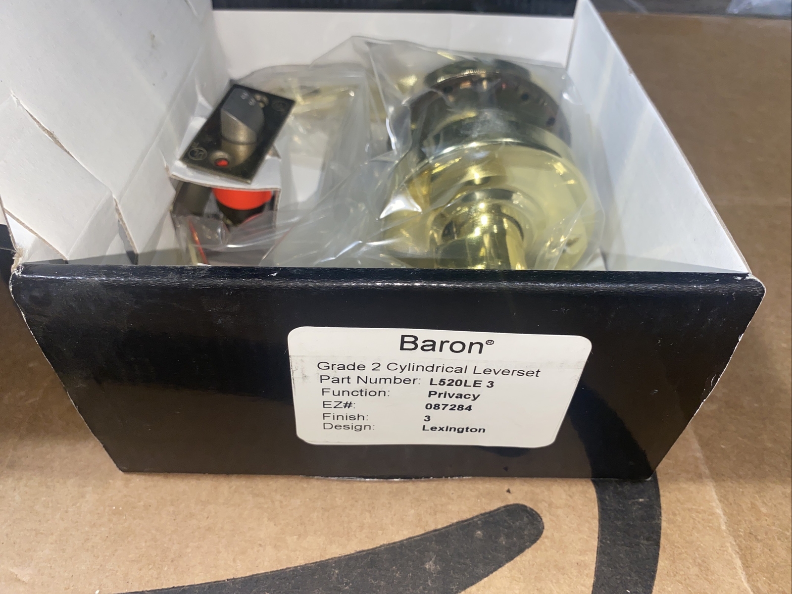Brand New-Open Box-Baron Brass Grade 2 Privacy Commercial Lever L520LE US3