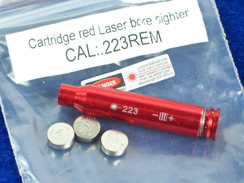 Red Dot Sight Cal.223 REM 5.56 Caliber Cartridge Laser Bore Sighter For Rifle US