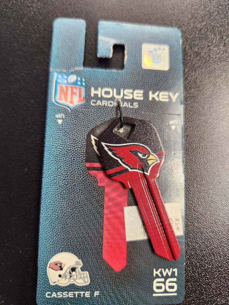 NFL ARIZONA CARDINALS KWIKSET KW1/KW10 KEYBLANK - READ DETAILS BELOW