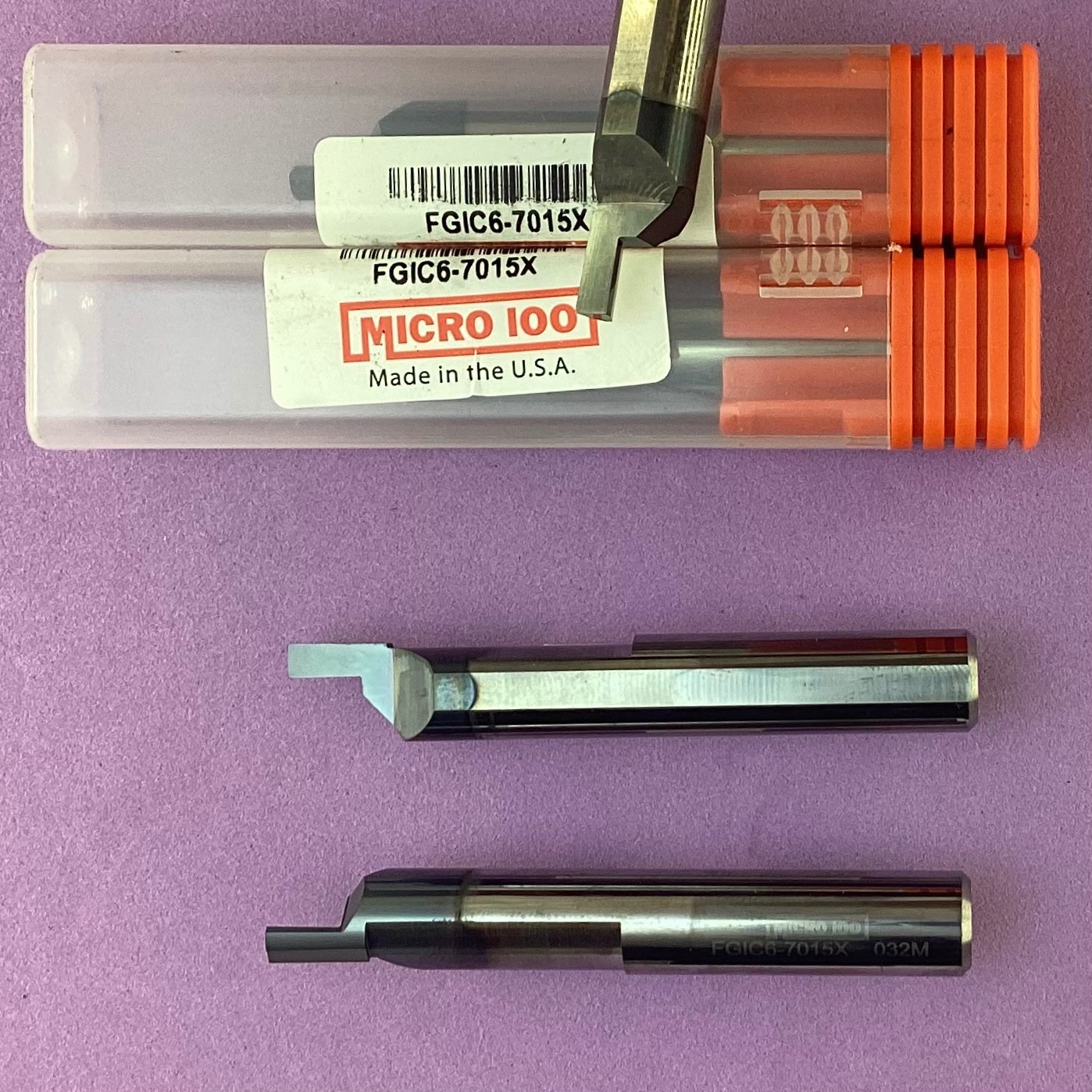 MICRO 100 FGIC6-187-7015X  Carbide Face Grooving Bar; .125"; AlTiN🎯Machinist