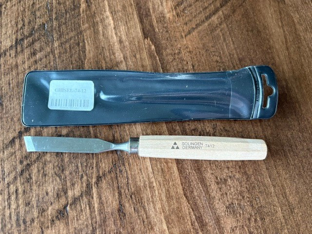 Solingen Chisel 7412 Skew Inletting 12mm Gunsmithing Woodworking Made in Germany