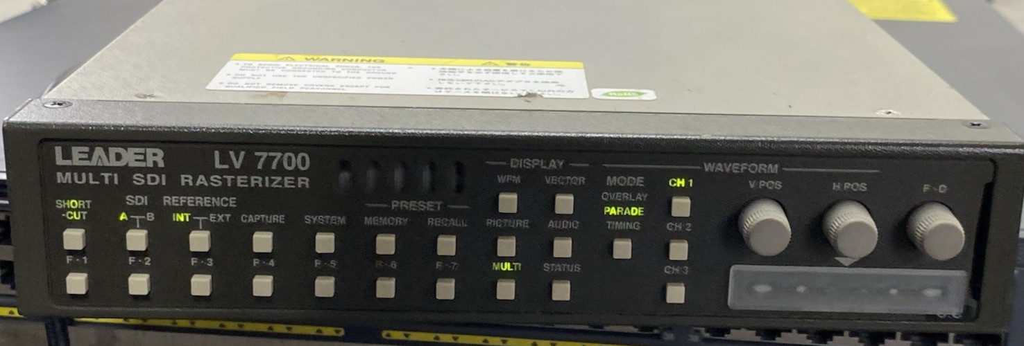 Leader LV 7700 Multi SDI Rasterizer