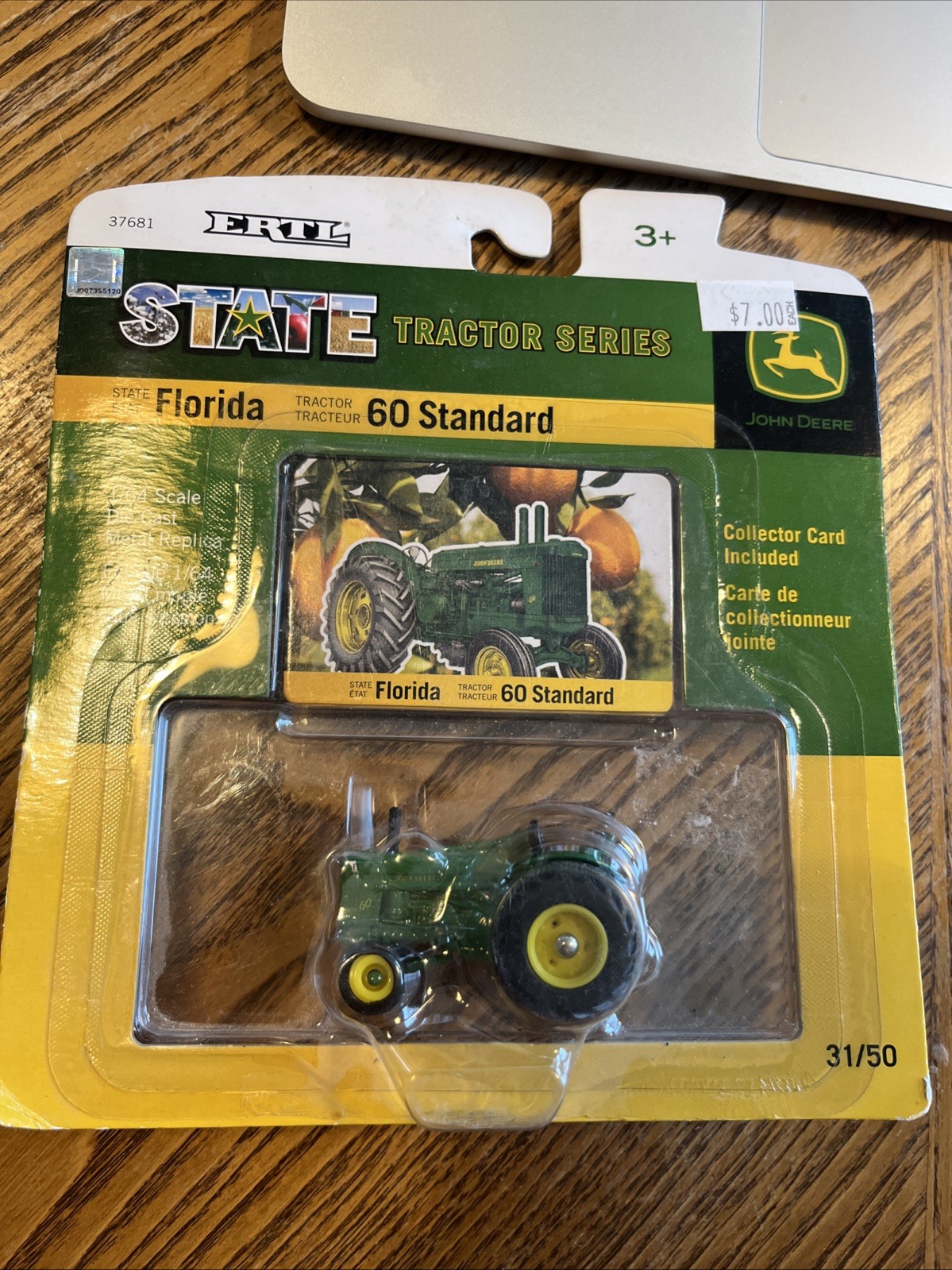 1/64 ERTL JOHN DEERE 60 STANDARD TRACTOR STATE SERIES FLORIDA