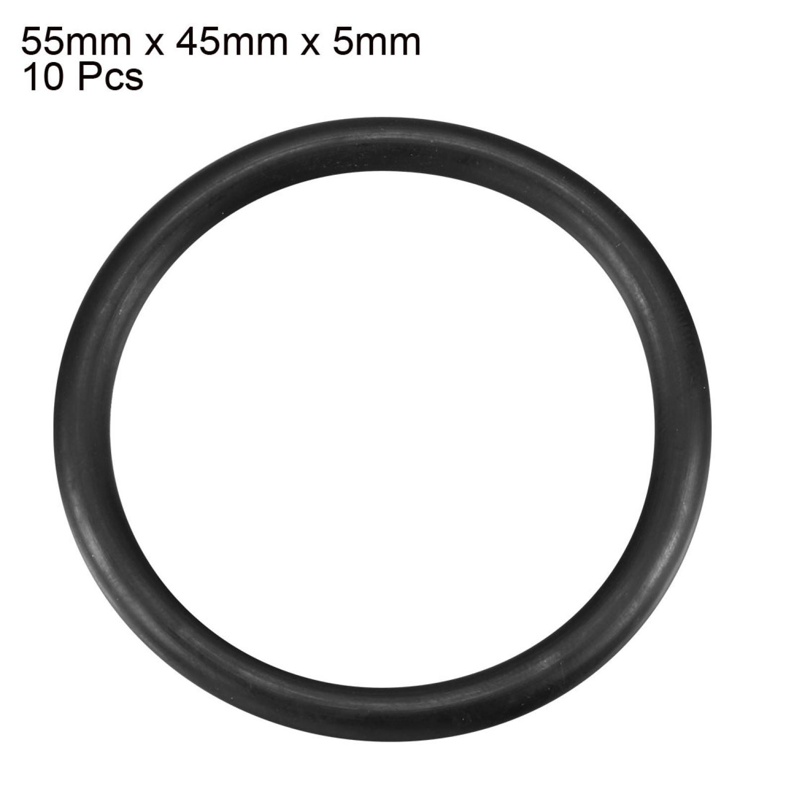 Black rubber seals 5x55mm (10 pieces)