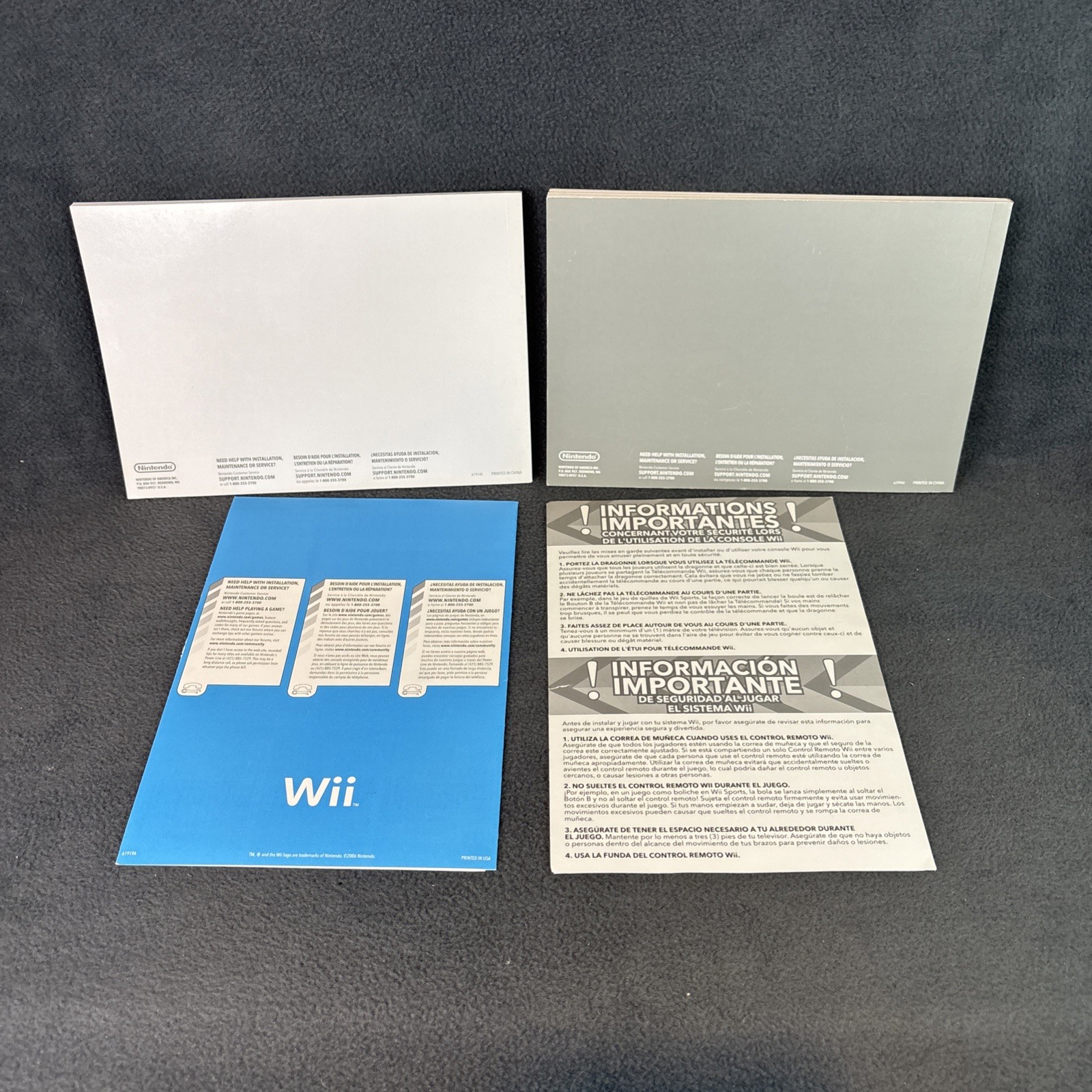 Nintendo Wii Console Operations Manuals & System Set Up Booklets w/ Inserts