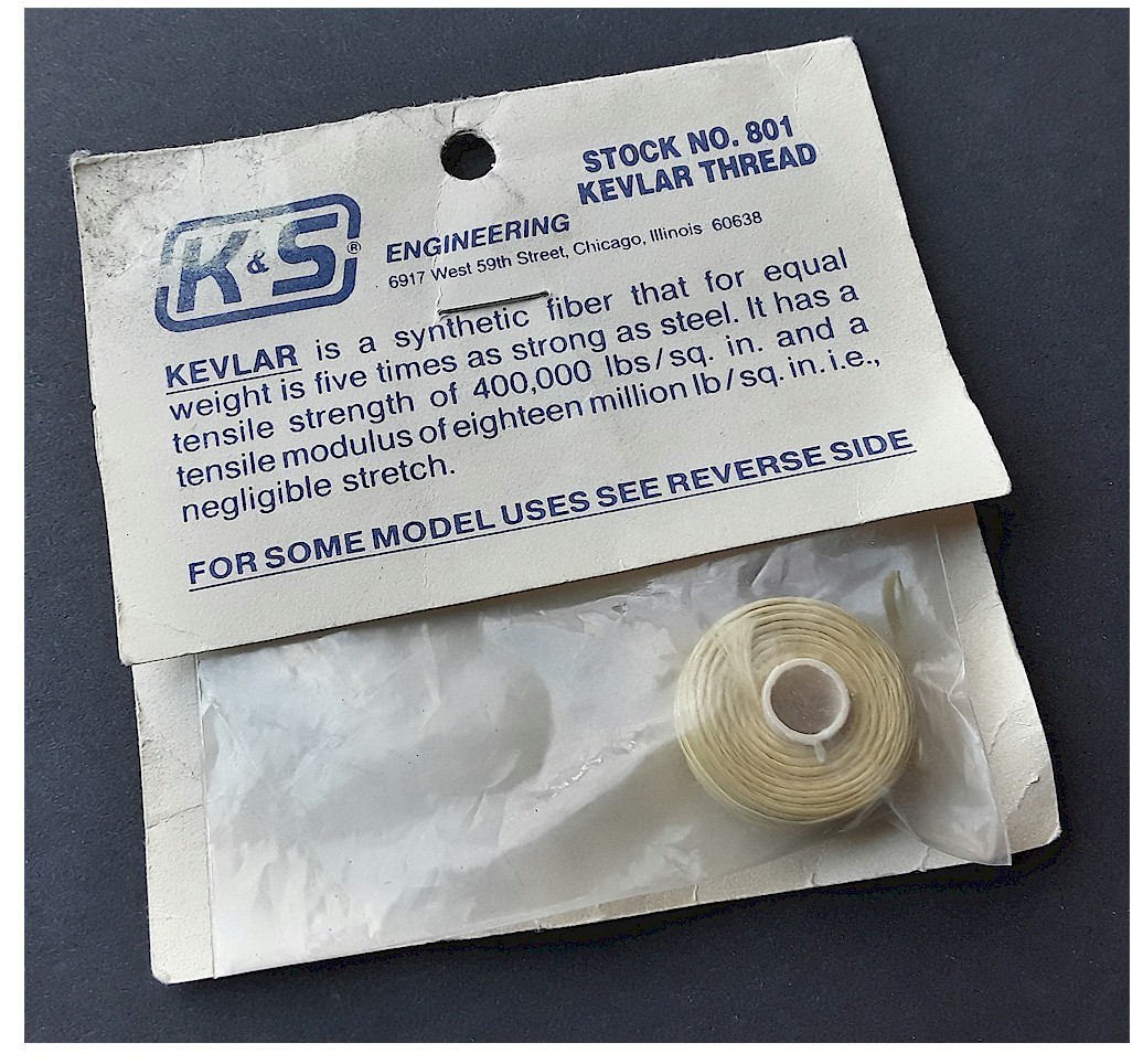 Vintage K&S Engineering Made With Kevlar Thread 801 RC Airplane Balsa Wings etc.