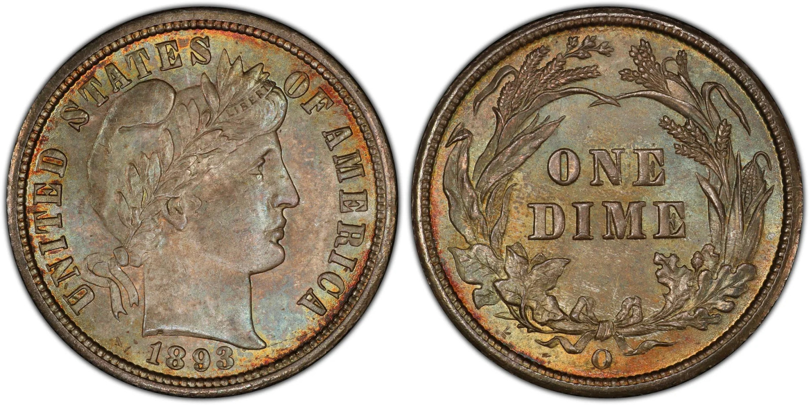 1893-O Barber Dime PCGS MS66 CAC