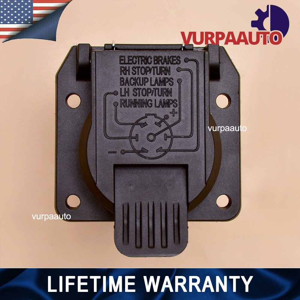 56038366AB Rear 7-Way Trailer Tow Connector For 1998-17 Dodge RAM Jeep Chrysler