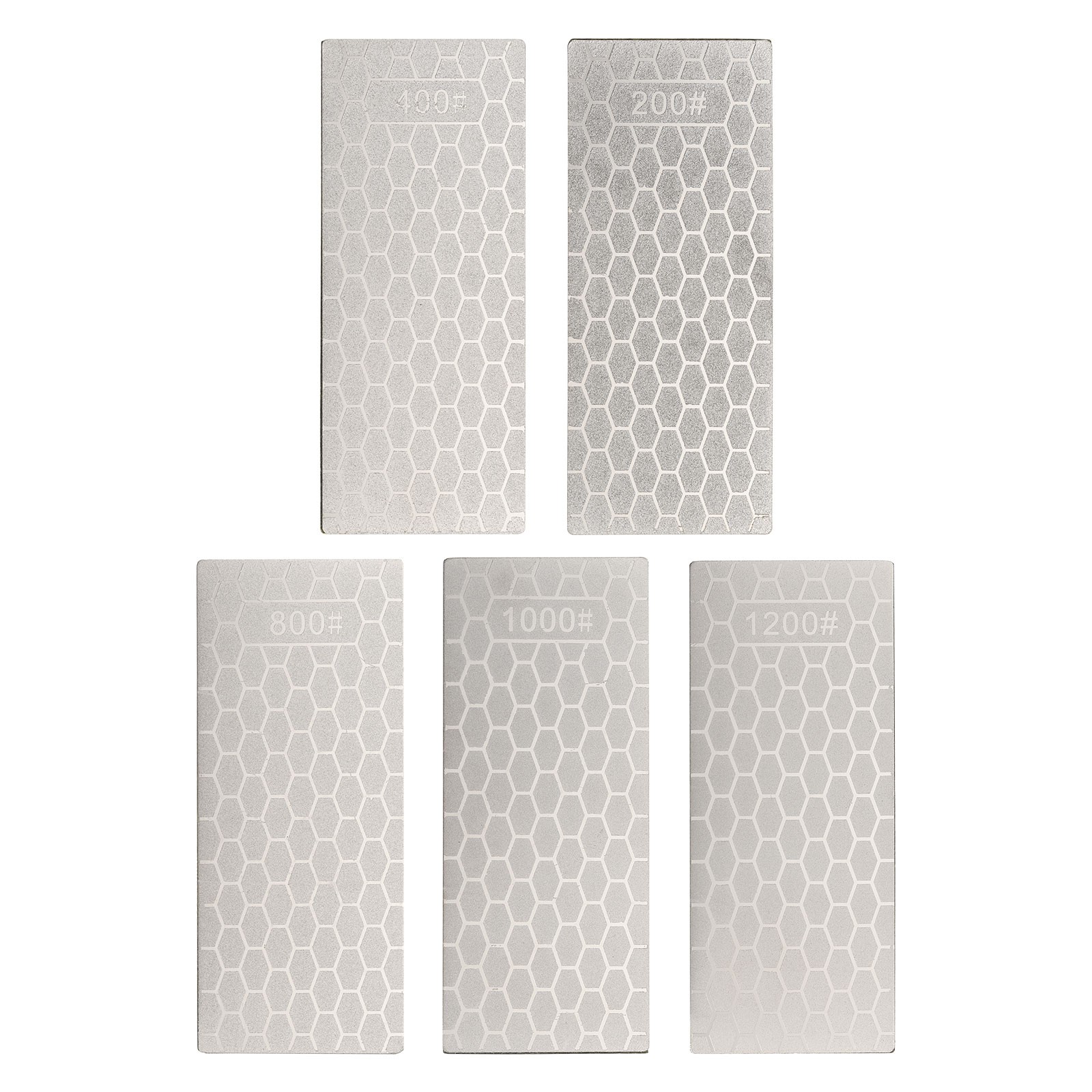 5pcs Diamond Sharpening Stone Set 200/400/800/1000/1200 Grit