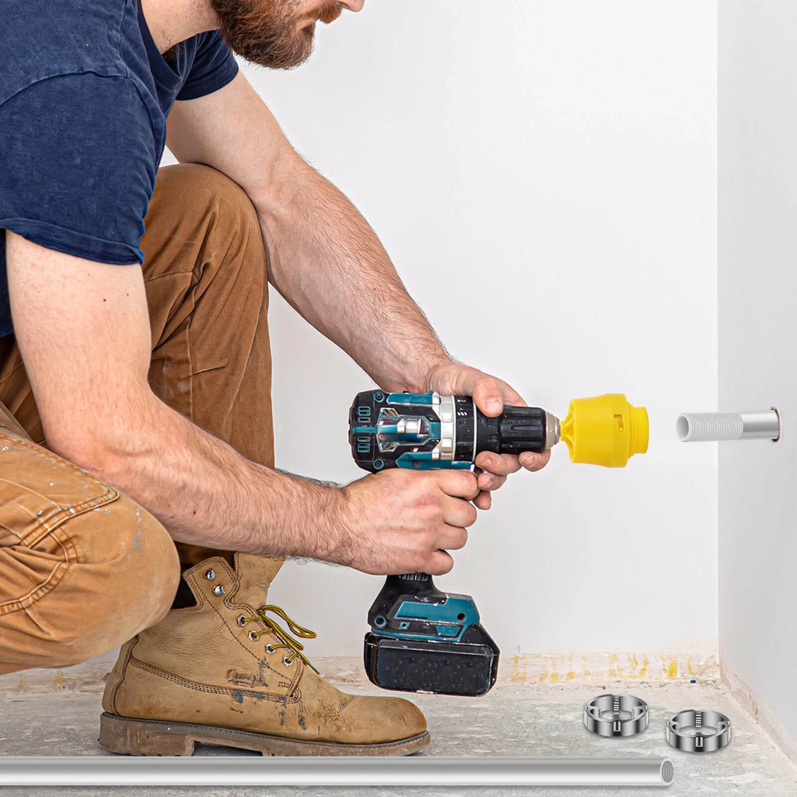 Durable PVC Thread Maker Tool Pipe Threader Plumbing Tool with 3 Dies Electric