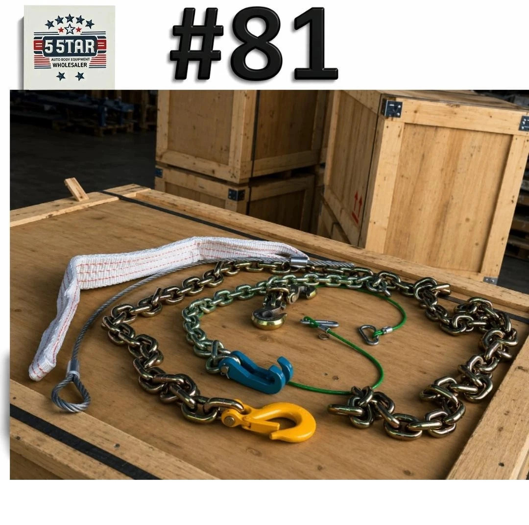 SET#81 COMBO DEAL OF AUTO BODY FRAME MACHINE PULLING CHAIN 11 FEET LONG