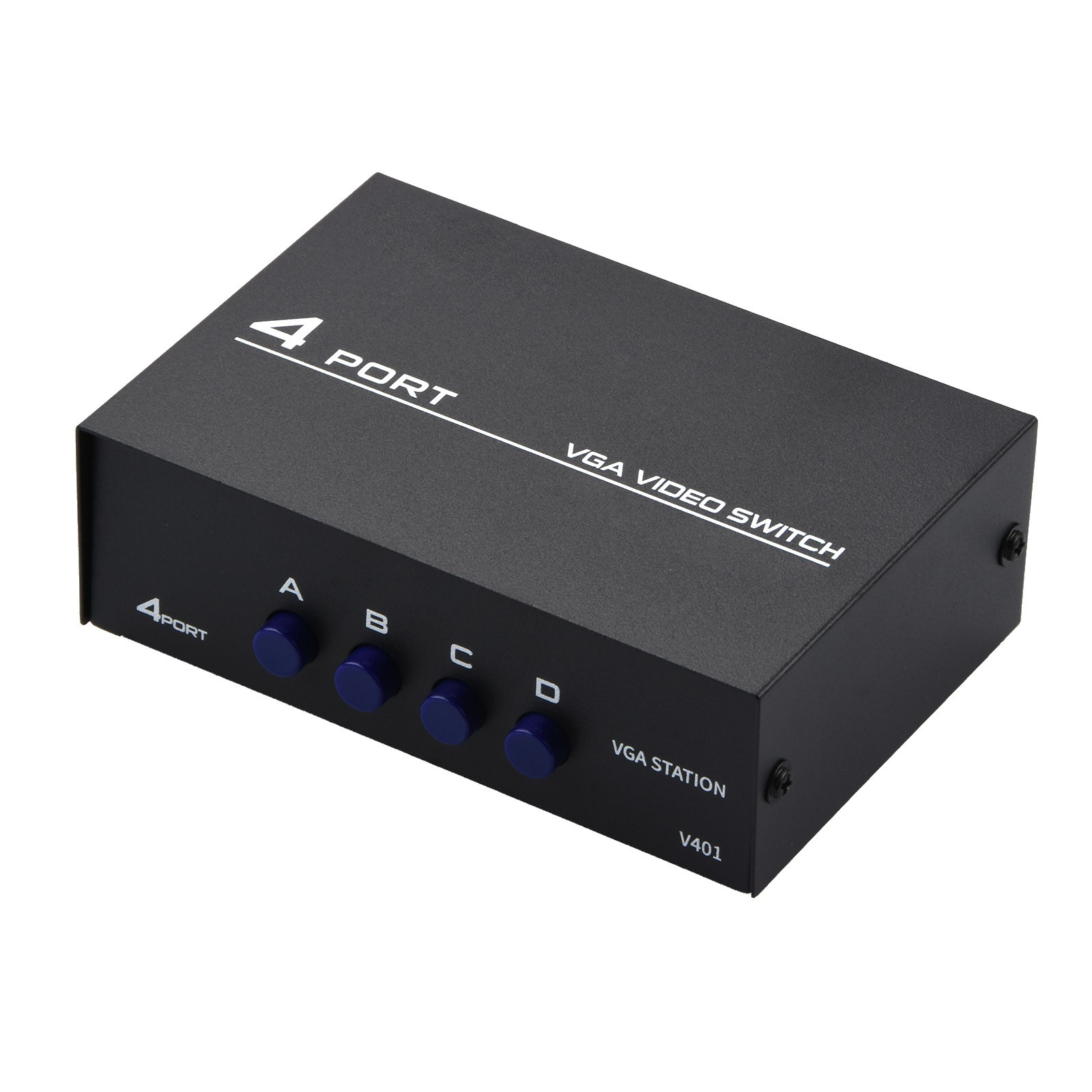 New 4 Port VGA Switch Video Selector Switcher 4 In 1 Out VGA Switcher Box
