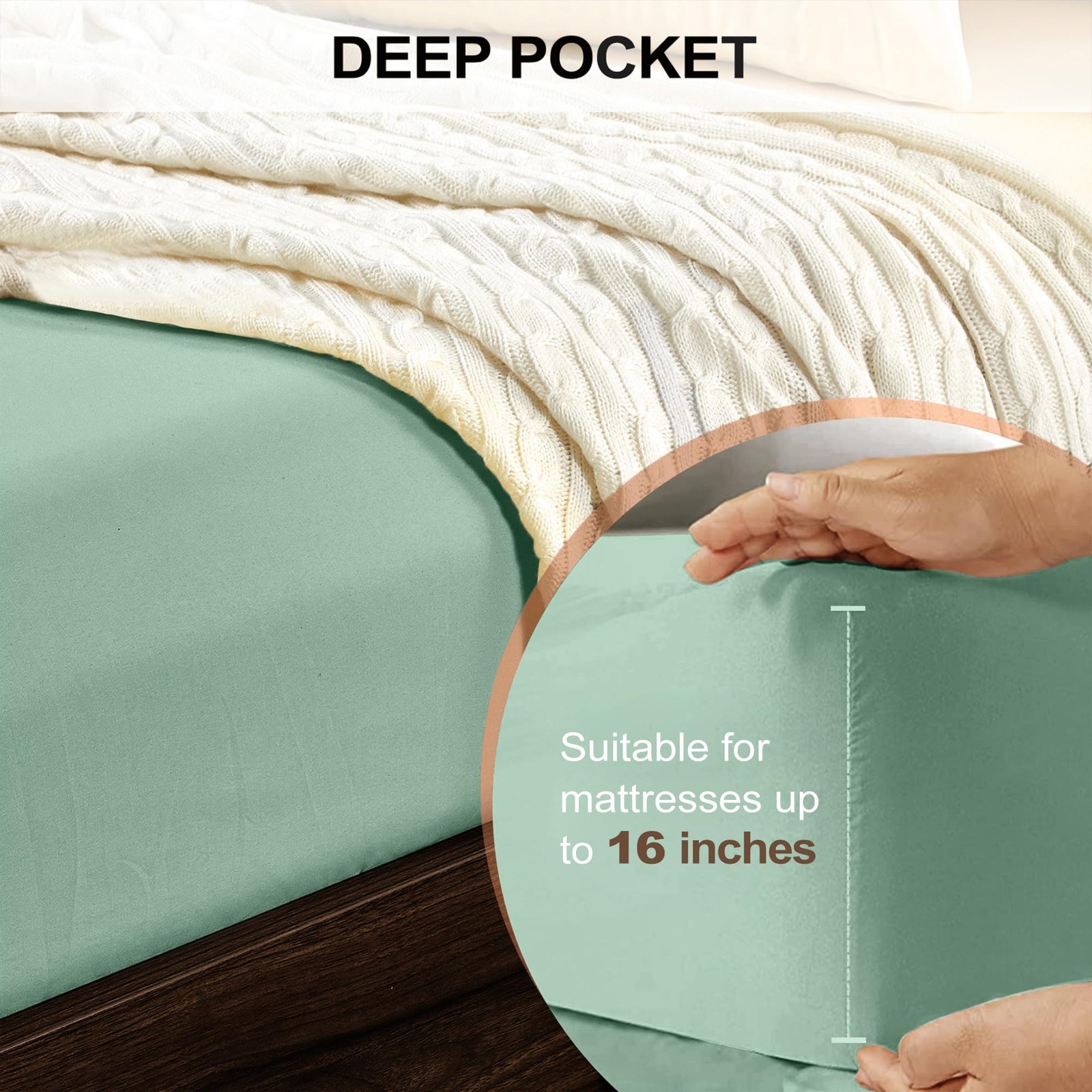 Full Fitted Sheet - Hotel Quality Fitted Sheet - Ultra Soft & Breathable - Br...