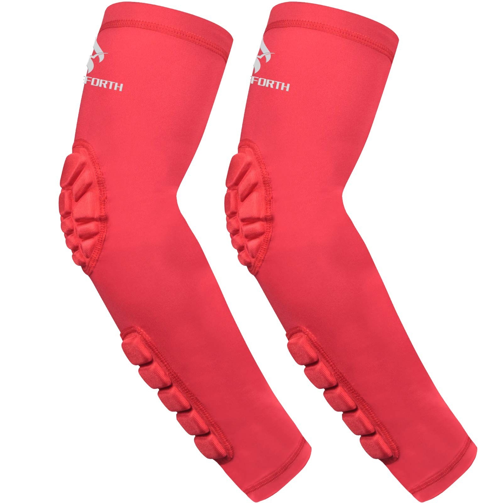 2PCS Padded Elbow Forearm Sleeves Compression Arm Protective Support X-Large