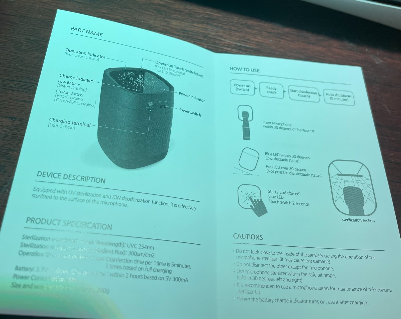 UV Microphone Sanitizer