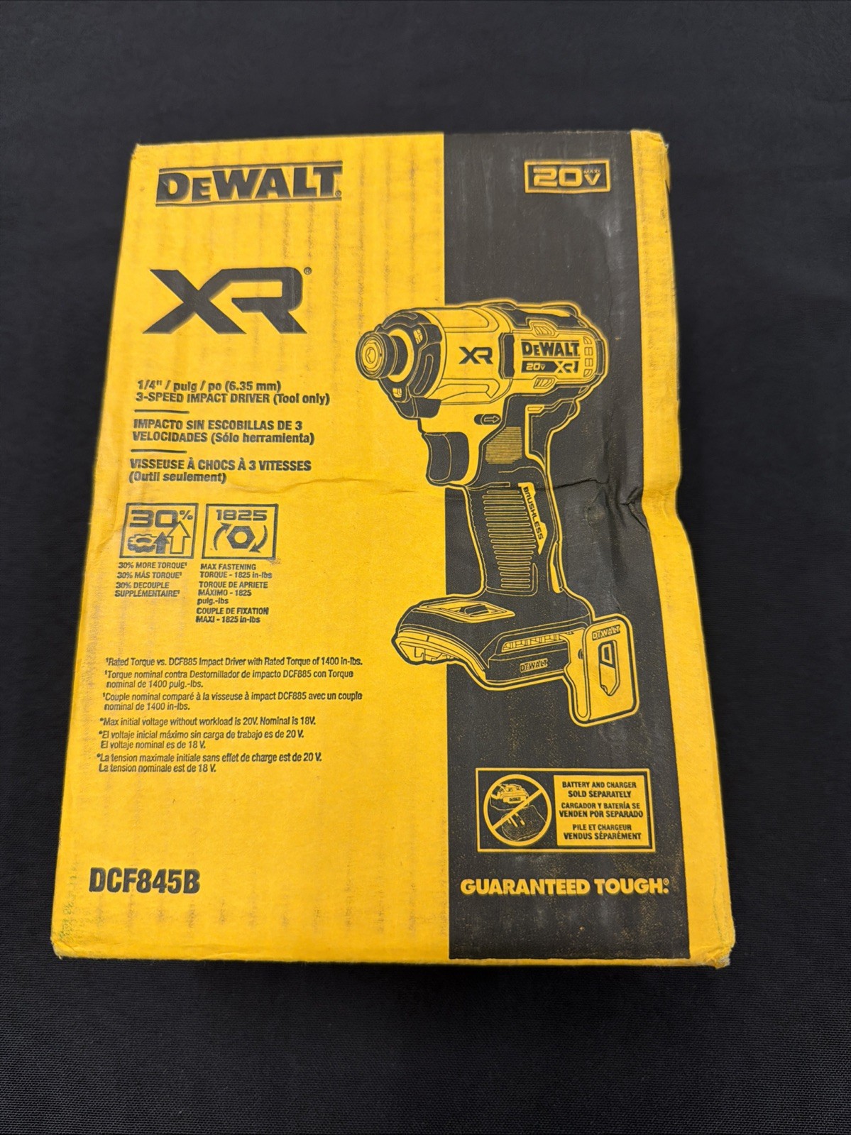 NEW DEWALT DCF845B 20V MAX XR Brushless 3-Speed Impact Driver