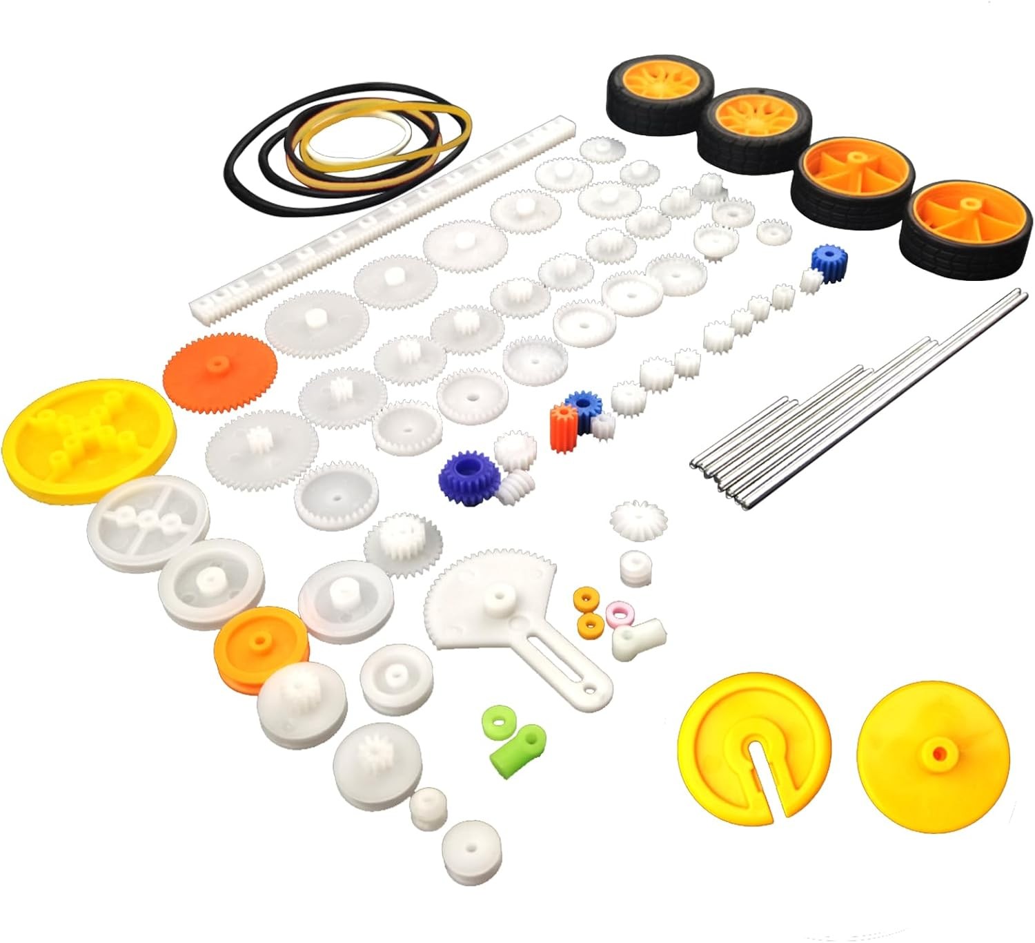 EUDAX 82 pcs Plastic Gear Package Kit - DIY Assortment Accessories Set...