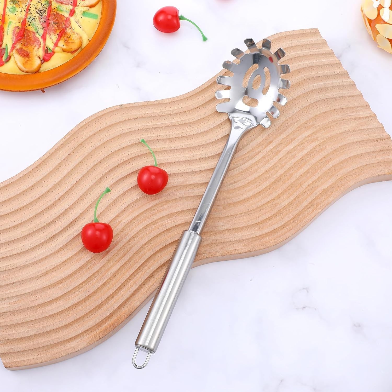 Pasta Spoon Stainless Steel Spaghetti Server Kitchen Tool