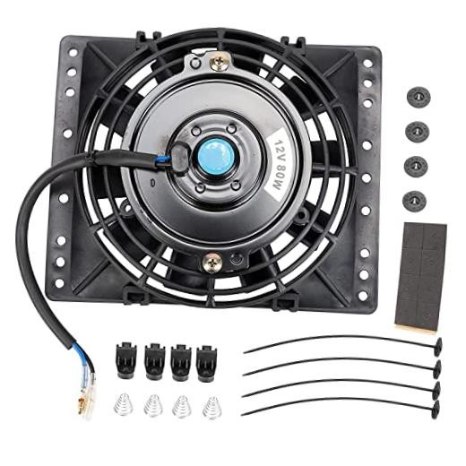 6 Inch Slim 650CFM Radiator Cooling Fans Universal Slim Pull Push 12V 80W