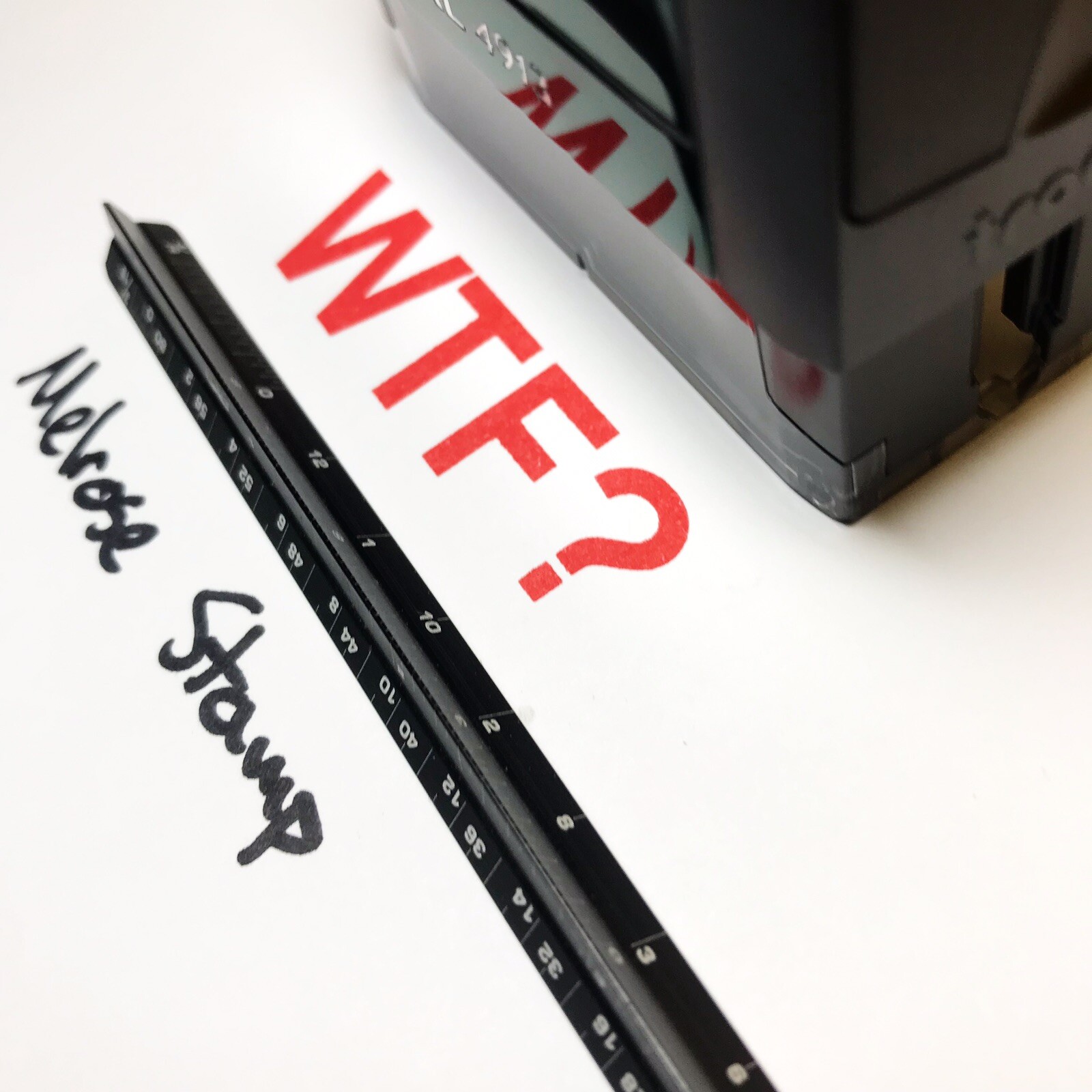 WTF? Rubber Stamp Red Ink Self Inking Ideal 4913