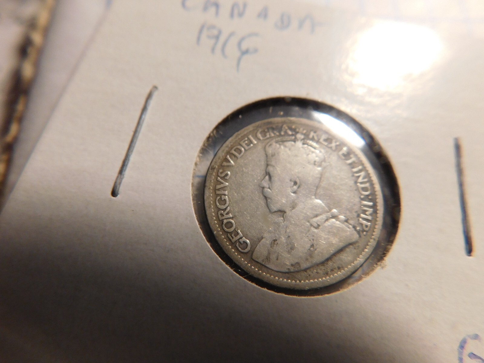 Canada  10  Cents -1914 silver  george v #  427