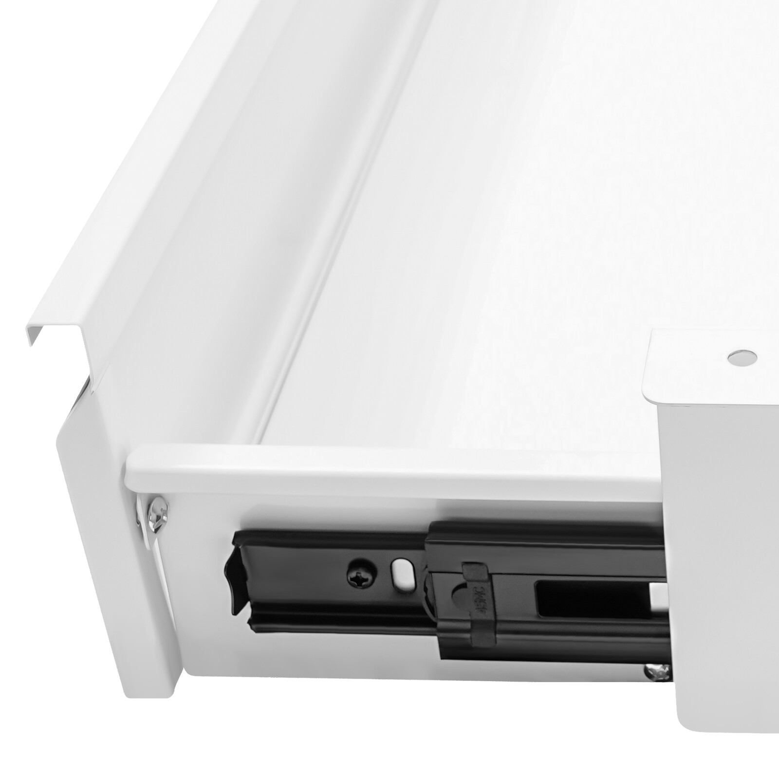 22" Desk Drawer Organizer Tray, Slide Out Office Under Desk Organizer Tray White