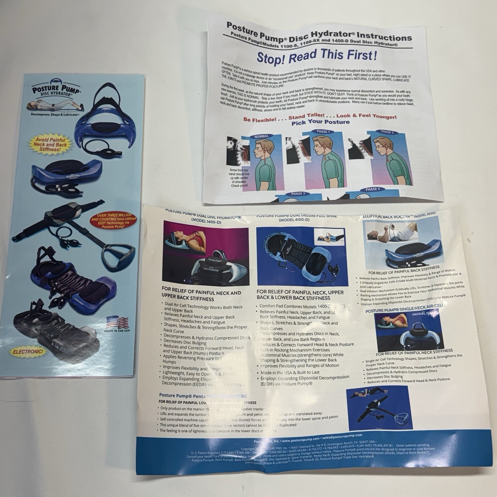Posture Pump Dual Disc Hydrator 1400-D Neck Cervical Exercise Device NEW in BOX