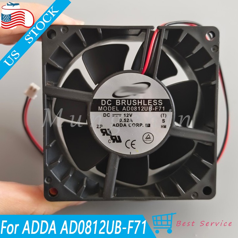 Double Ball Chassis Cooling Fan AD0812UBF71 For ADDA AD0812UB-F71 8038 12V 0.52A