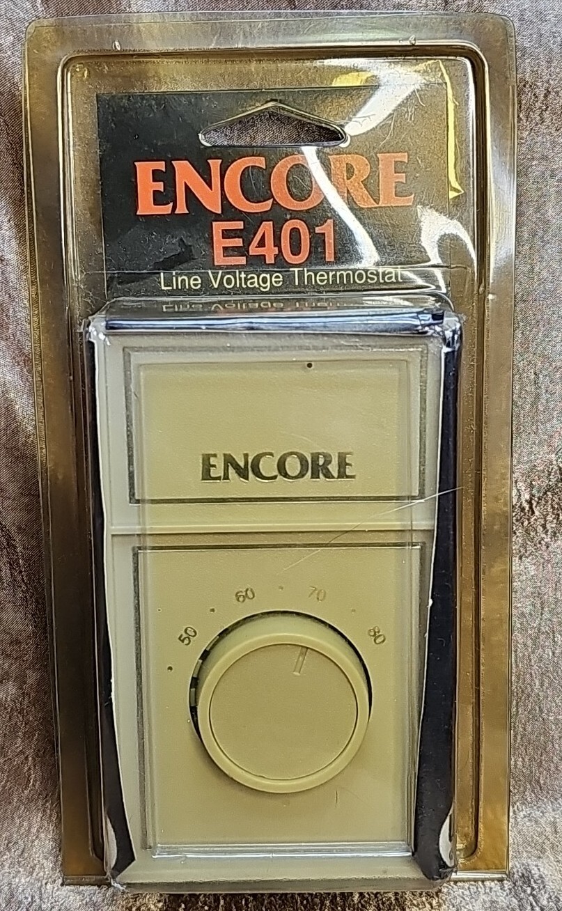Encore E401 Line Voltage Thermostat Single Line Break Single Circuit New Sealed