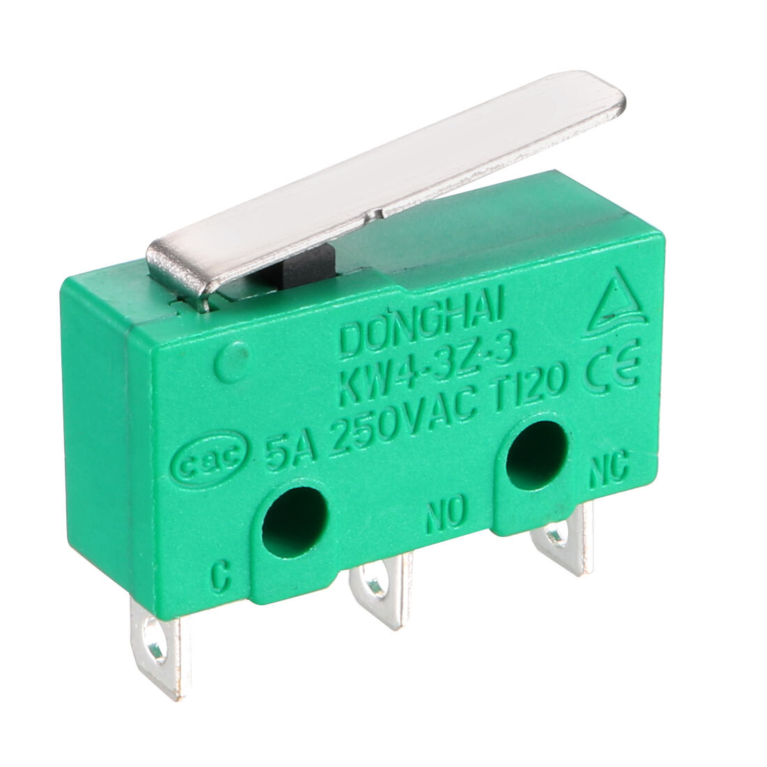 20PCS KW4-3Z-3 Micro Limit Switch 3 Terminals Momentary Short Straight Lever