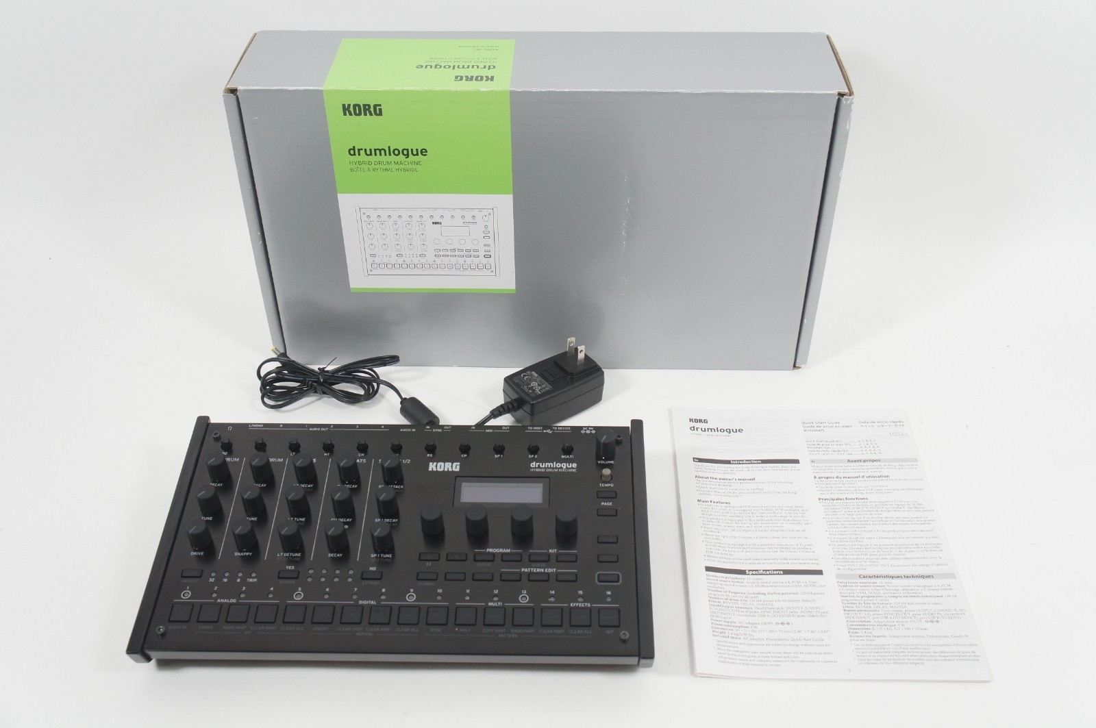 KORG drumlogue Hybrid Drum Machine Analog Digital Synthesis Sampler Effects MINT